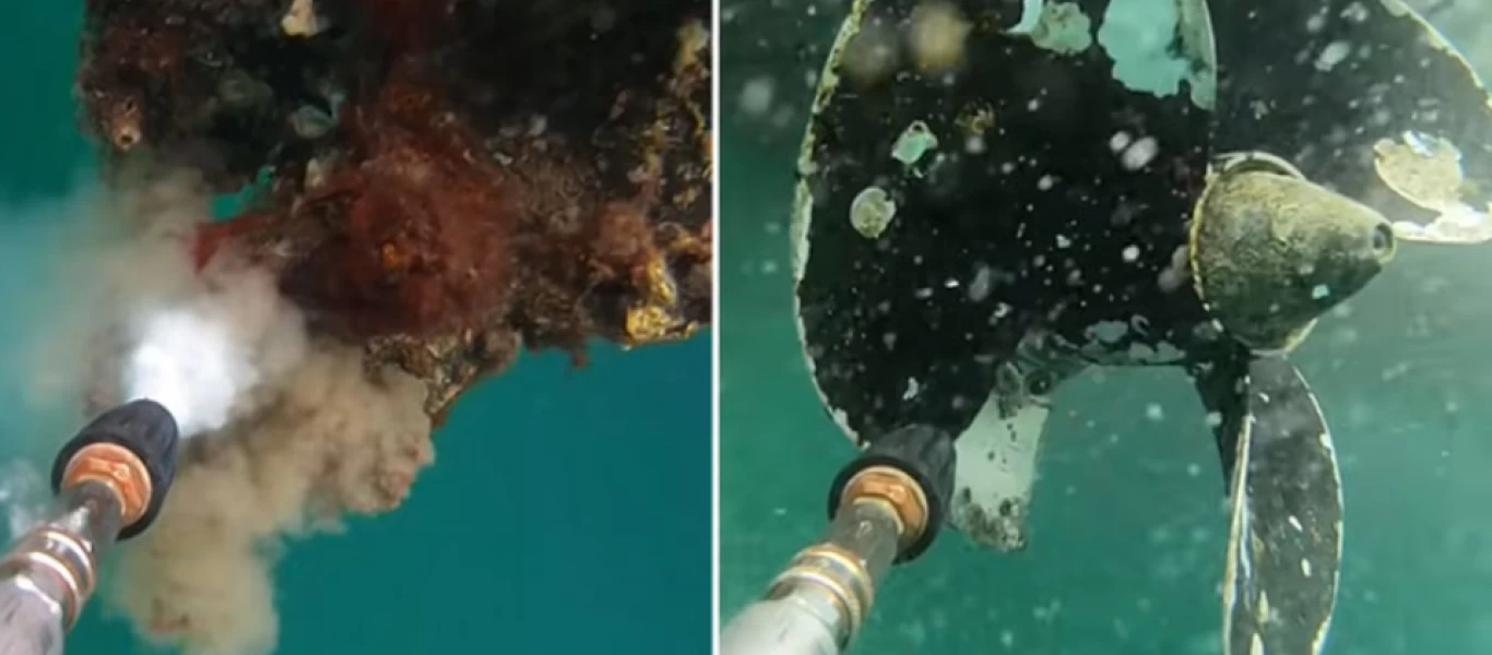 Ένας περίεργος τρόπος καθαρισμού... προπέλας (βίντεο)